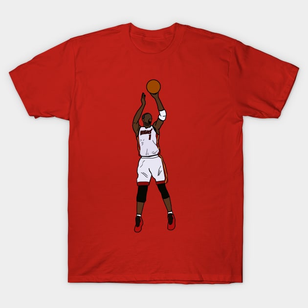 Chris Bosh Jumpshot - Miami Heat T-Shirt by xavierjfong